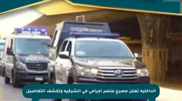 الداخلية تعلن مصرع عنصر إجرامي في الشرقية وتكشف التفاصيل